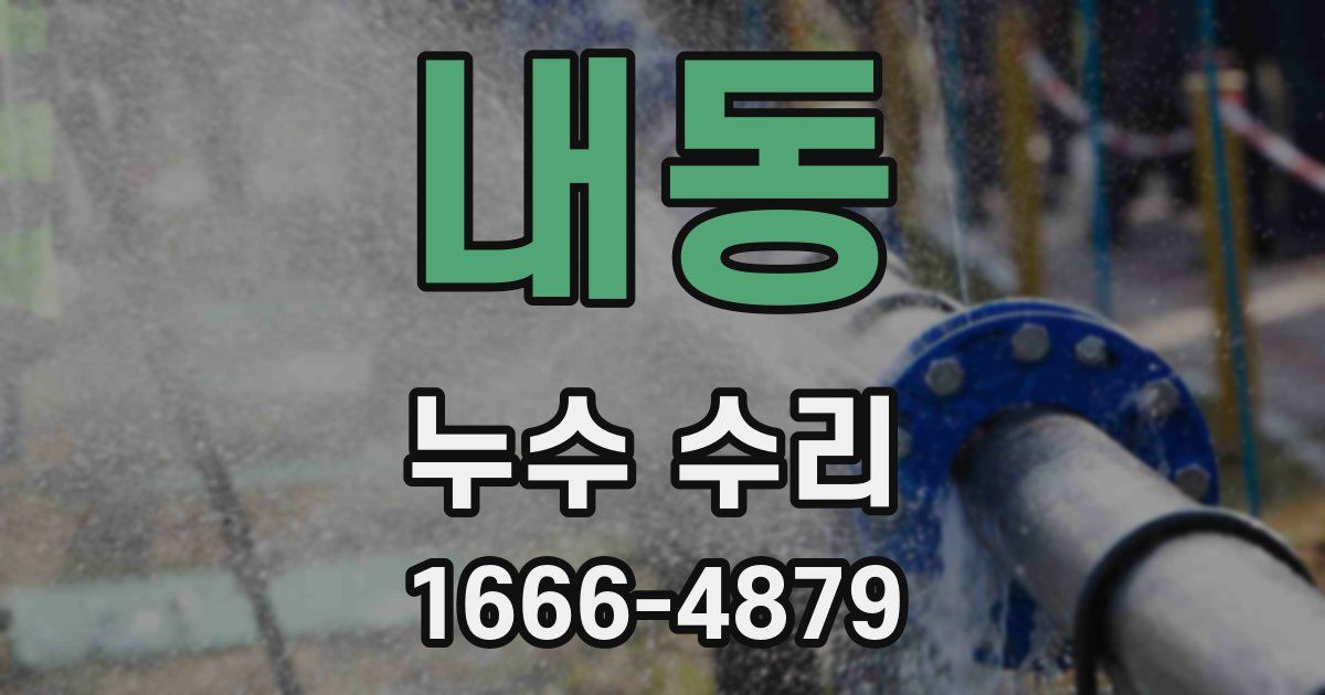 내동 누수 수리