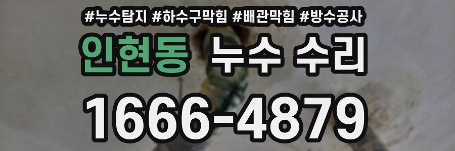 인현동 누수 수리