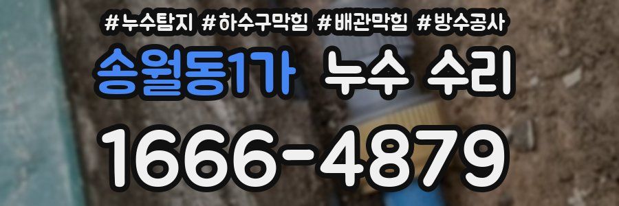 송월동1가 누수 수리