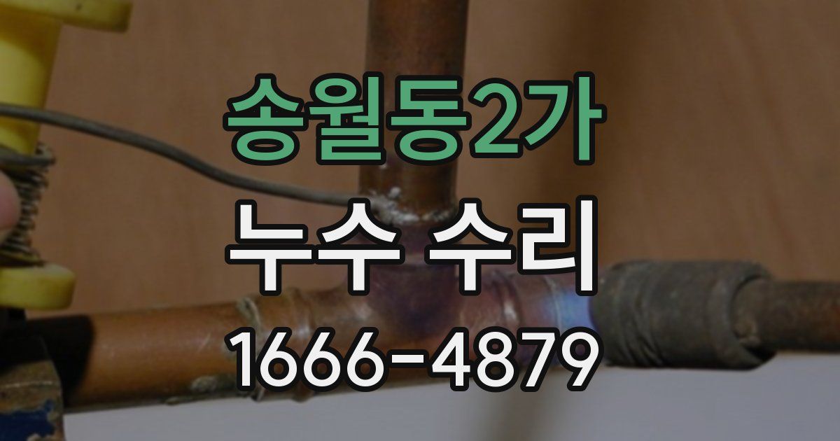 송월동2가 누수 수리
