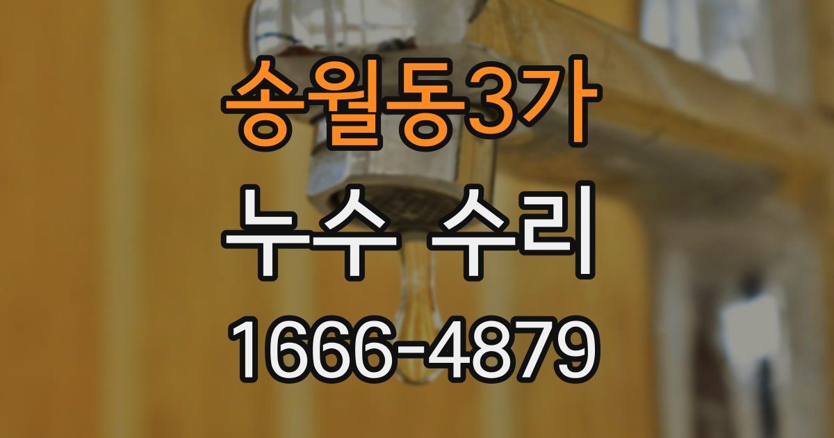 송월동3가 누수 수리