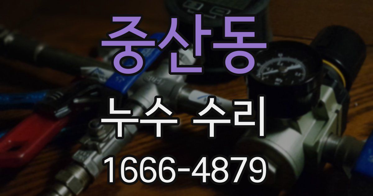 중산동 누수 수리