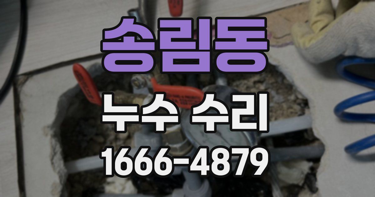 송림동 누수 수리