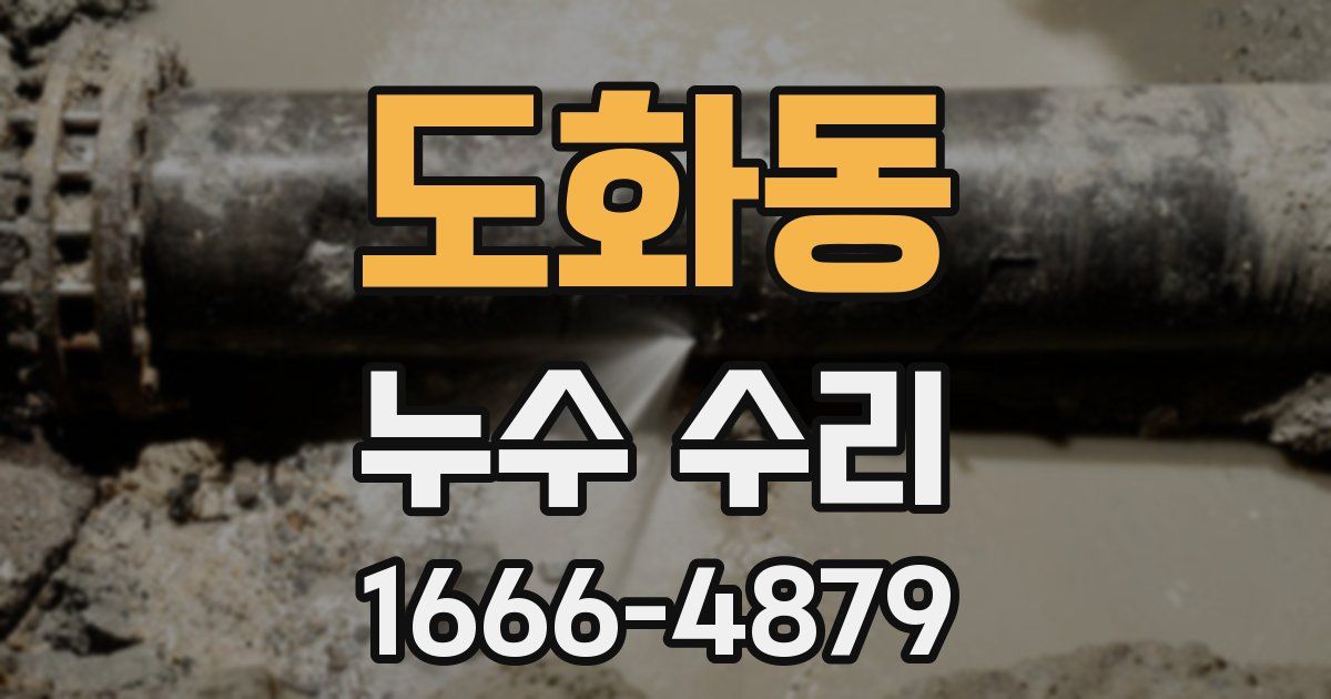 도화동 누수 수리