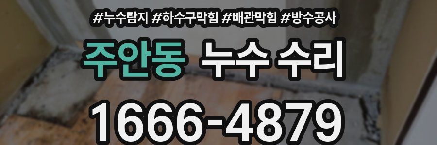 주안동 누수 수리