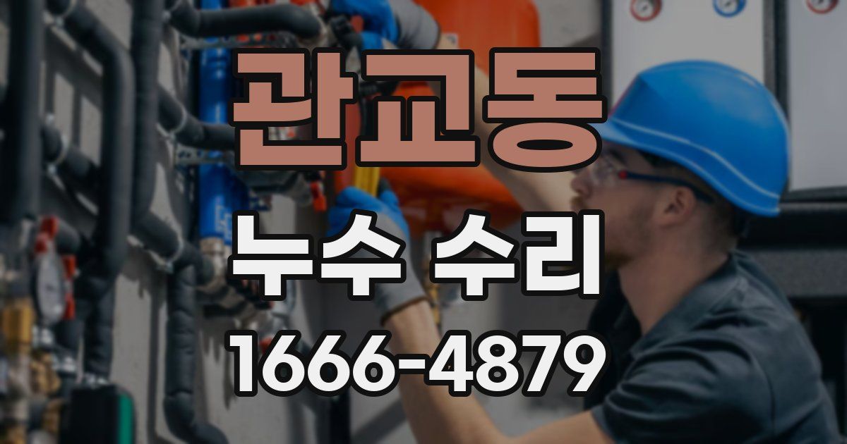 관교동 누수 수리
