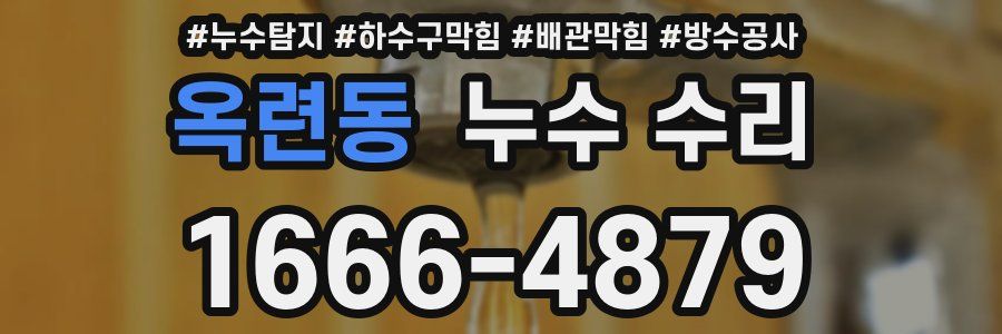 옥련동 누수 수리