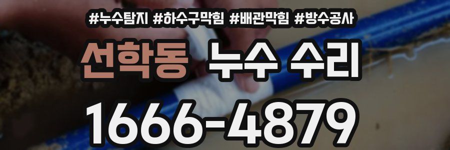 선학동 누수 수리
