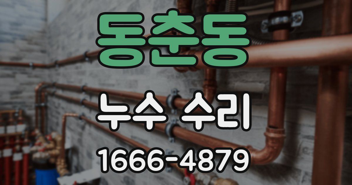 동춘동 누수 수리