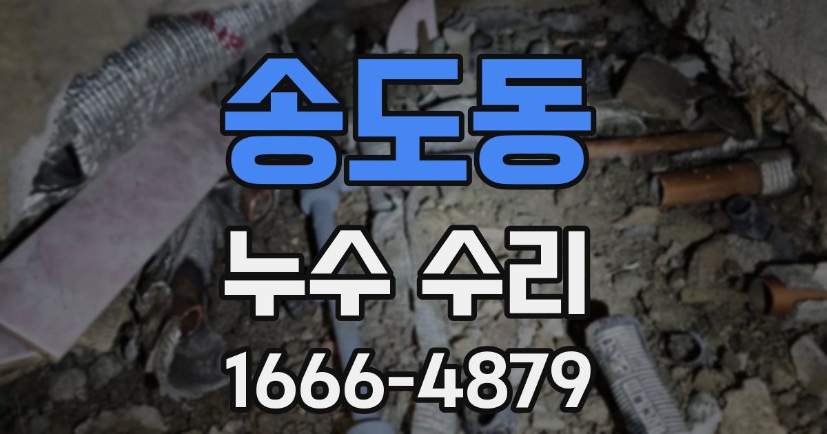 송도동 누수 수리
