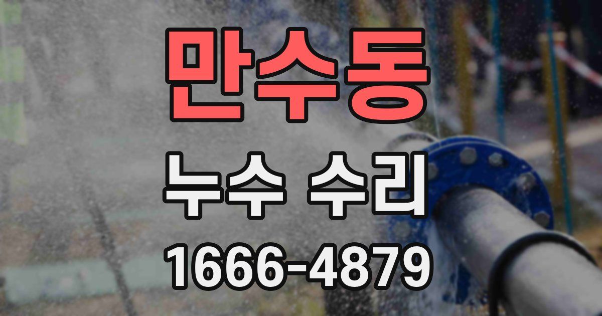 만수동 누수 수리