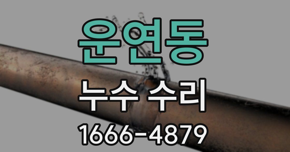 운연동 누수 수리