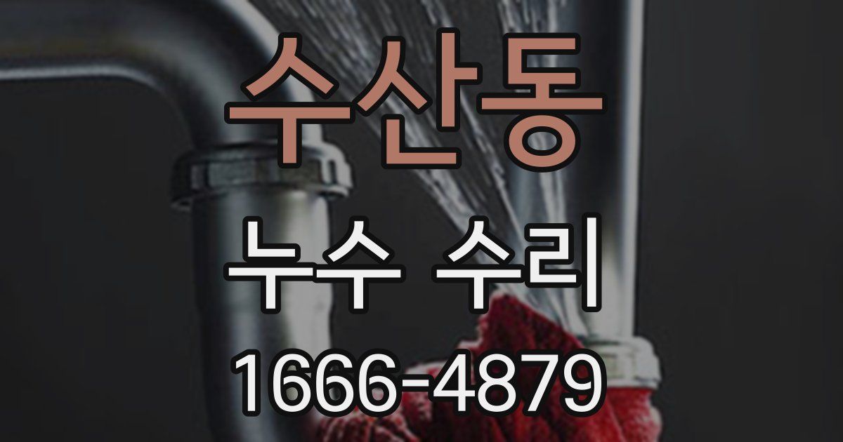 수산동 누수 수리