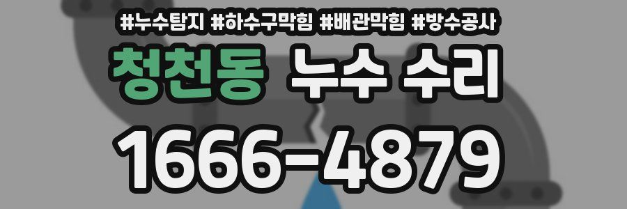 청천동 누수 수리