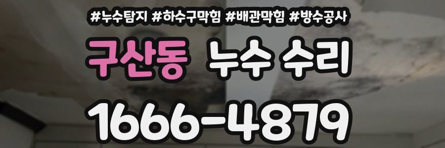 구산동 누수 수리