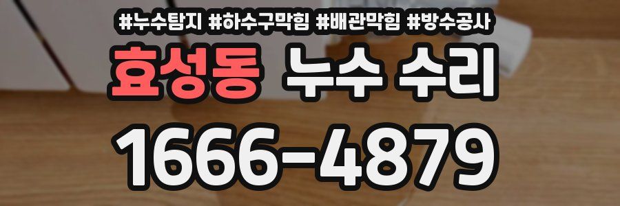 효성동 누수 수리