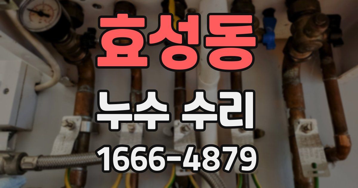 효성동 누수 수리