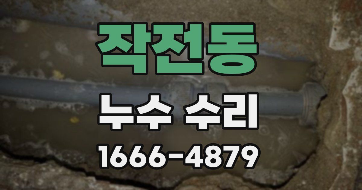 작전동 누수 수리