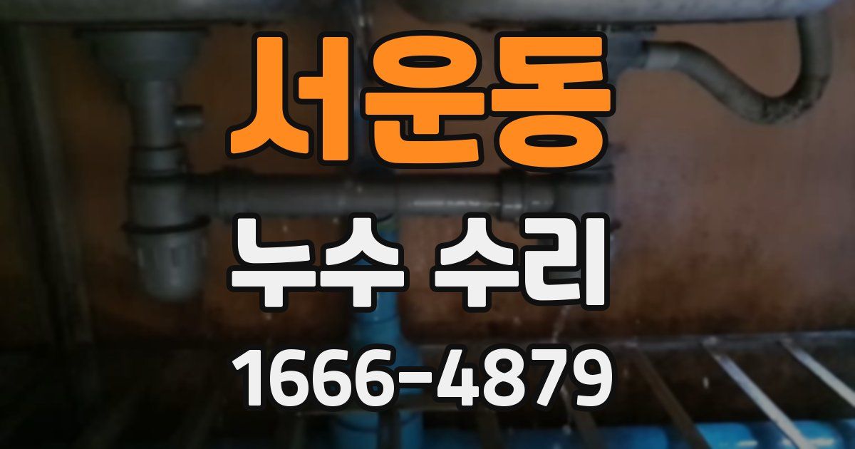 서운동 누수 수리