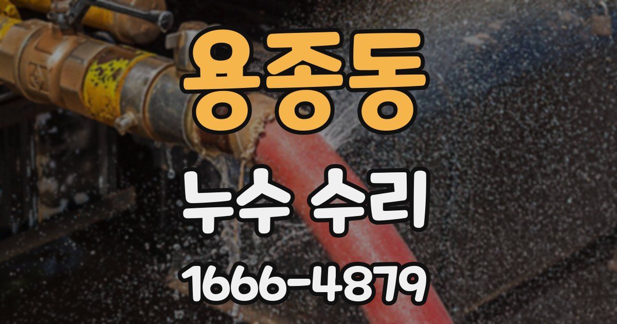 용종동 누수 수리
