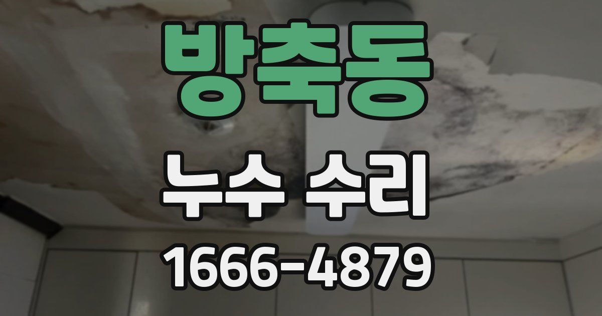 방축동 누수 수리