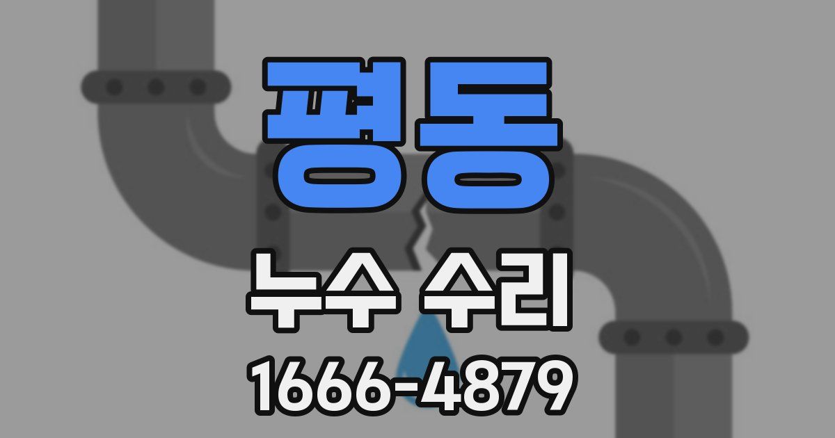 평동 누수 수리