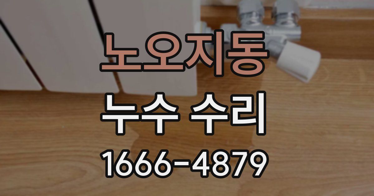 노오지동 누수 수리