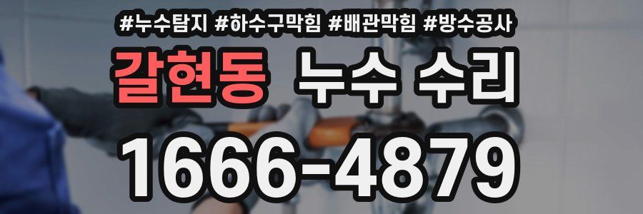 갈현동 누수 수리