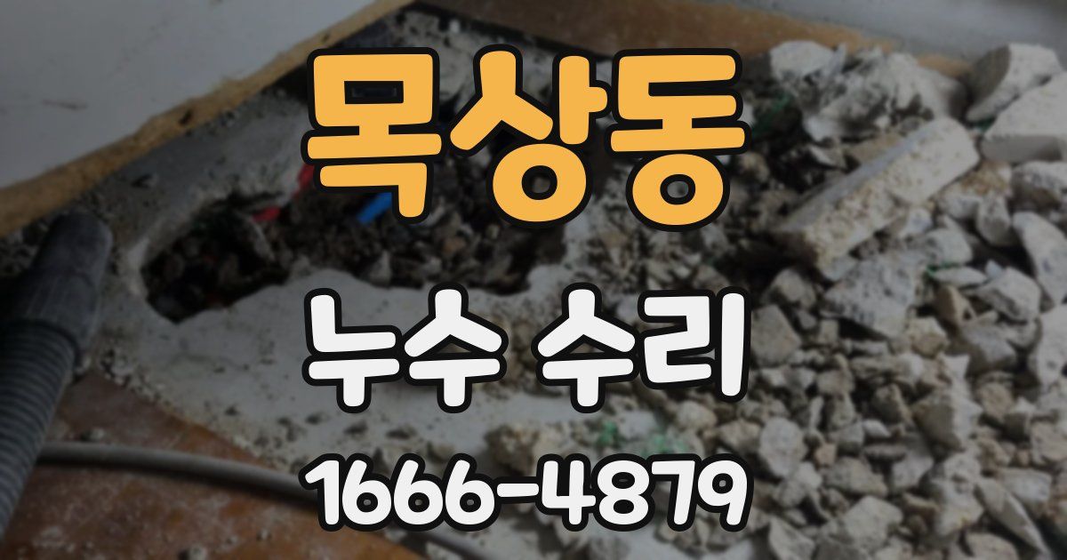 목상동 누수 수리