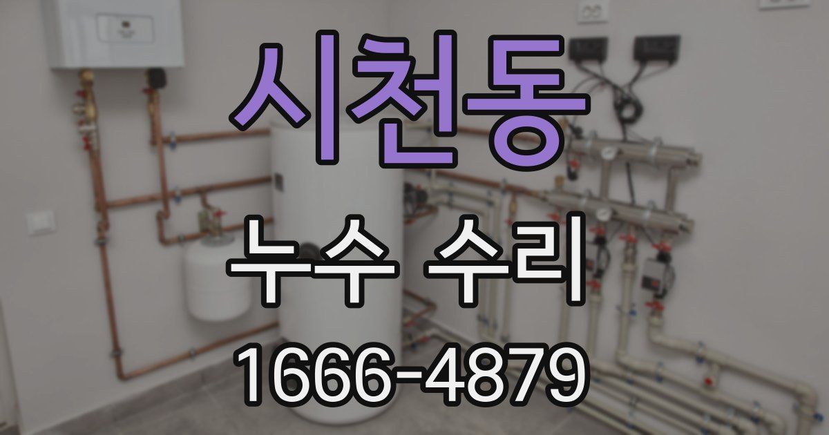 시천동 누수 수리