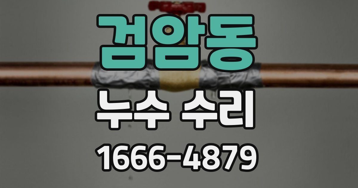 검암동 누수 수리