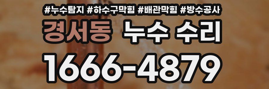 경서동 누수 수리