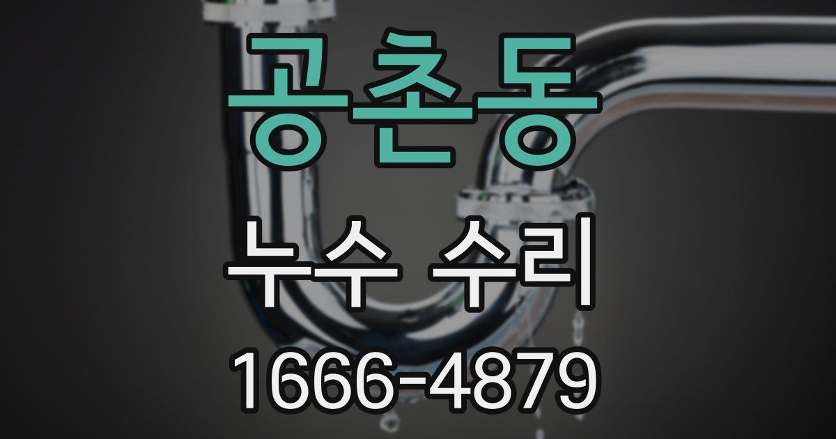 공촌동 누수 수리