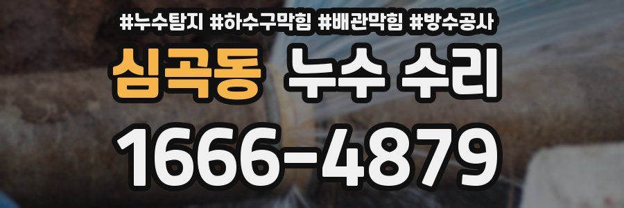 심곡동 누수 수리