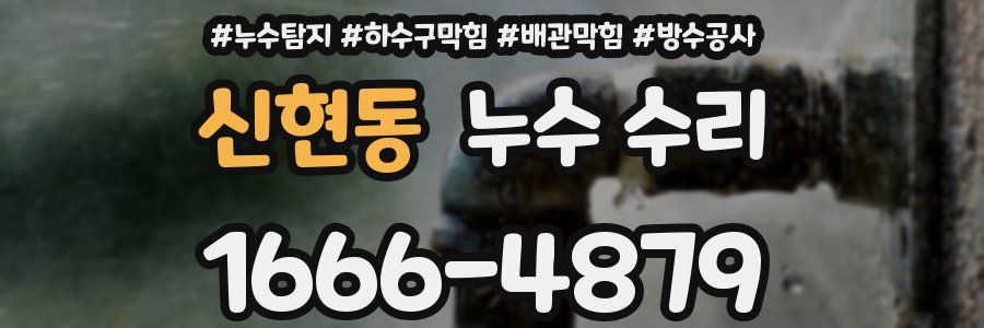신현동 누수 수리
