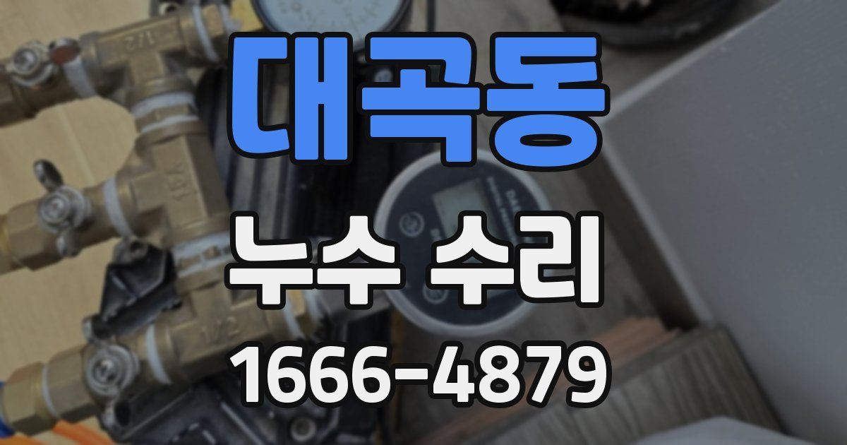 대곡동 누수 수리