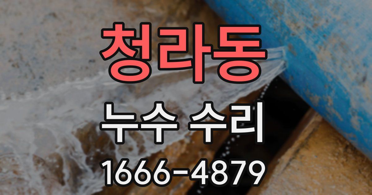 청라동 누수 수리