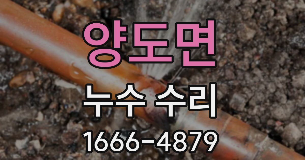 양도면 누수 수리