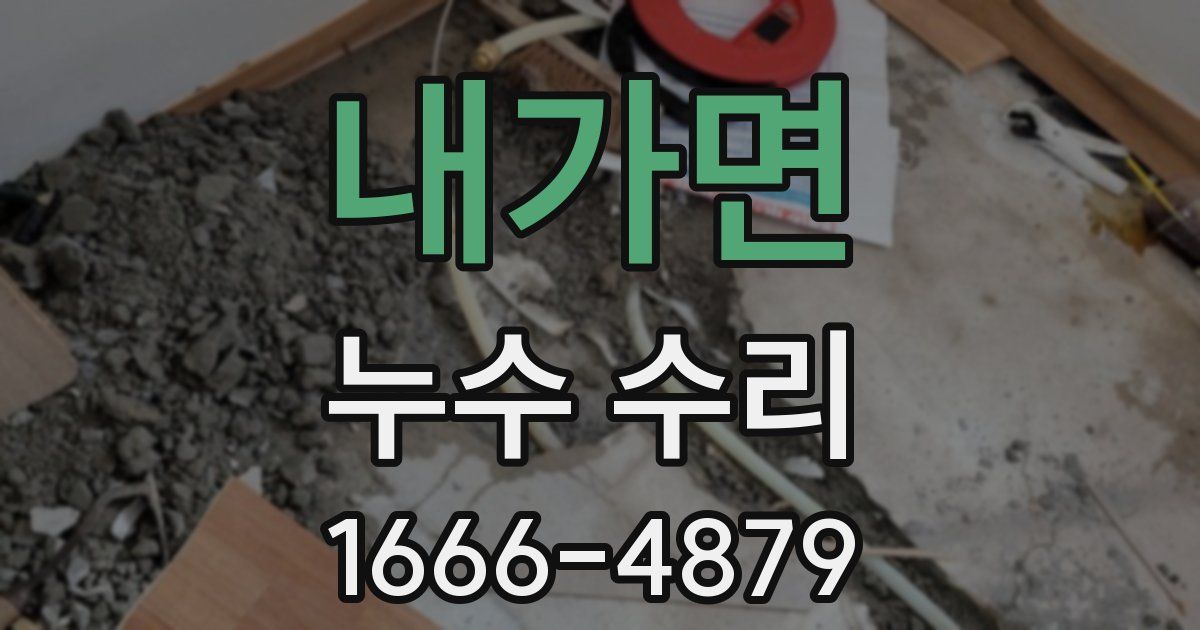 내가면 누수 수리