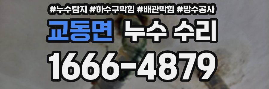 교동면 누수 수리