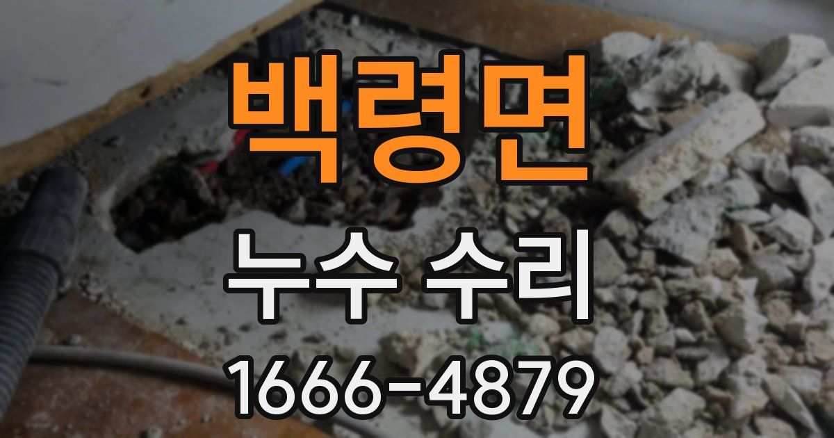 백령면 누수 수리