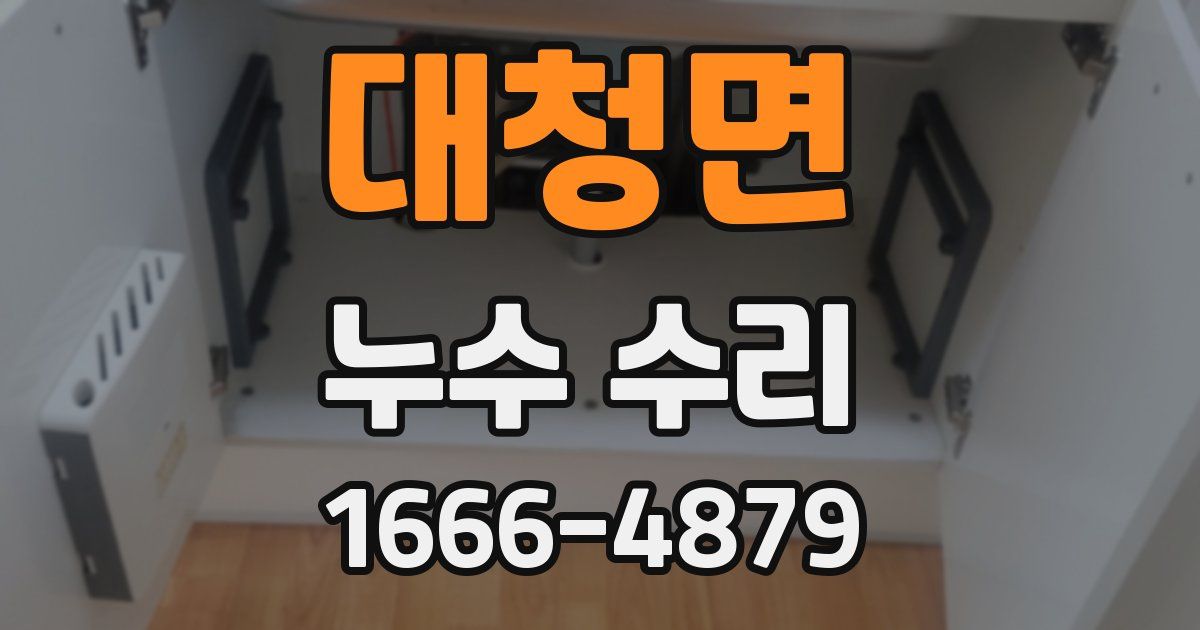 대청면 누수 수리