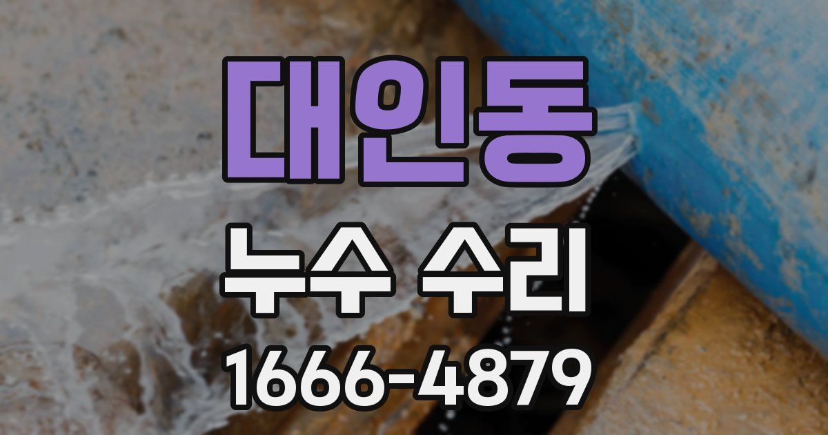 대인동 누수 수리