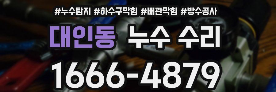 대인동 누수 수리