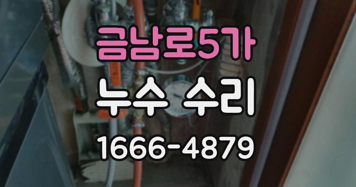 금남로5가 누수 수리