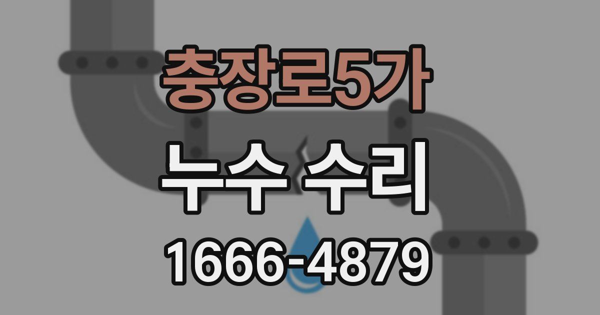 충장로5가 누수 수리