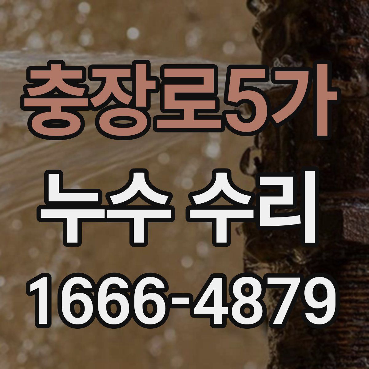 충장로5가 누수 수리