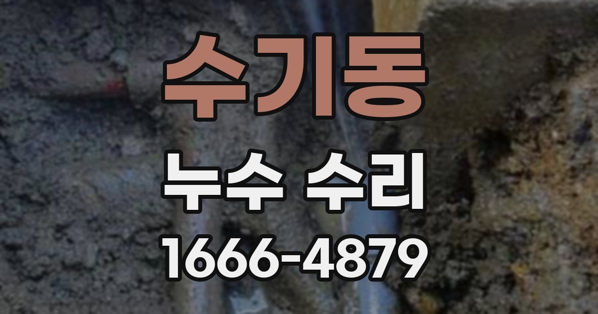 수기동 누수 수리