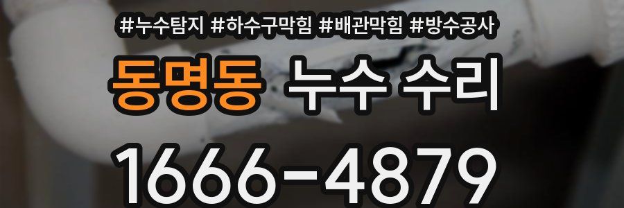동명동 누수 수리