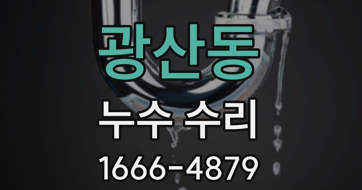 광산동 누수 수리